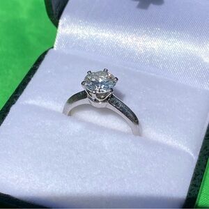 Custom Made Platinum Tiffany Setting Diamond Solitaire Ring